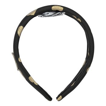 Girls Black & Gold Hearts Headband