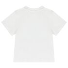 طقم شورت اولاد بالشعار باللون الابيض والازرق, 1, hi-res