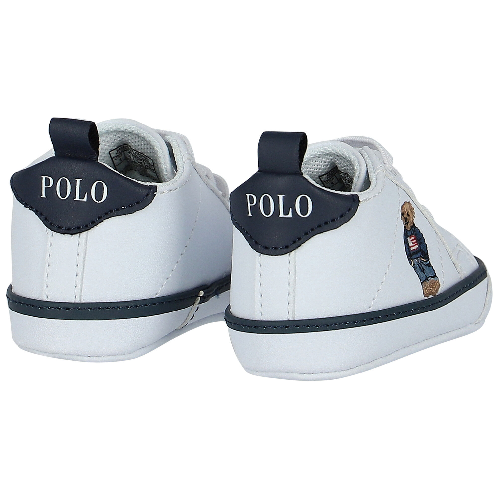 Ralph Lauren Baby Boys White Polo Bear Pre Walker Shoes Junior Couture UAE