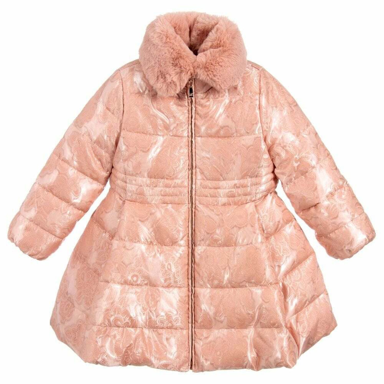 Girls Pink Padded Jacket, 1, hi-res image number null