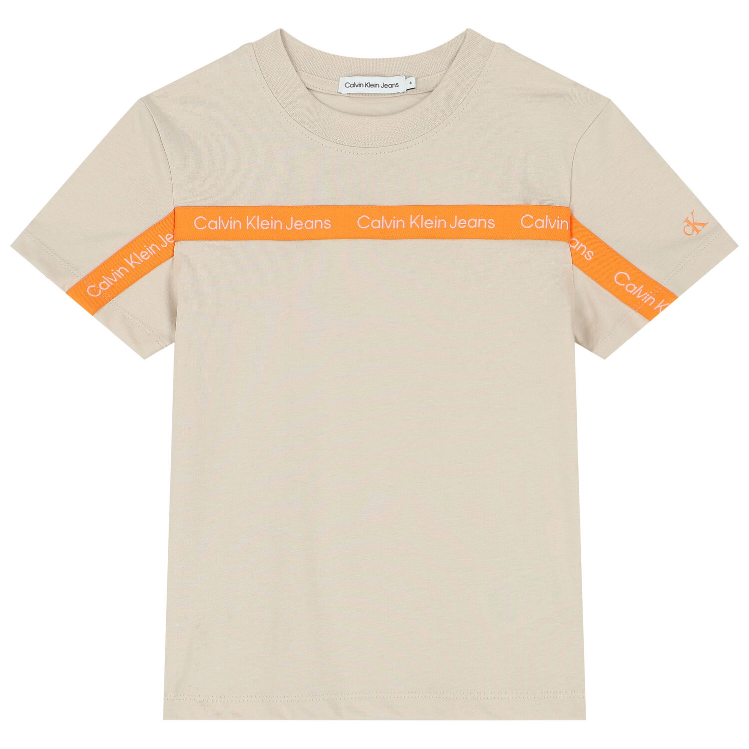 Boys Beige Logo T-Shirt, 2, hi-res image number null