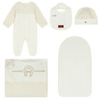 Ivory & Gold Logo Baby Set, 1, hi-res