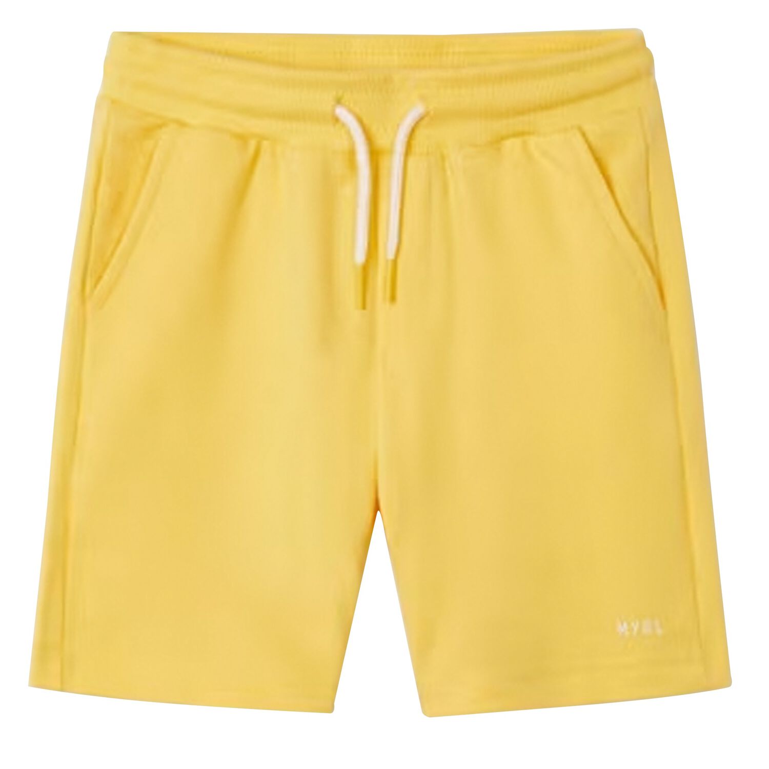 شورت أولاد بالشعار باللون الأصفر, 2, hi-res