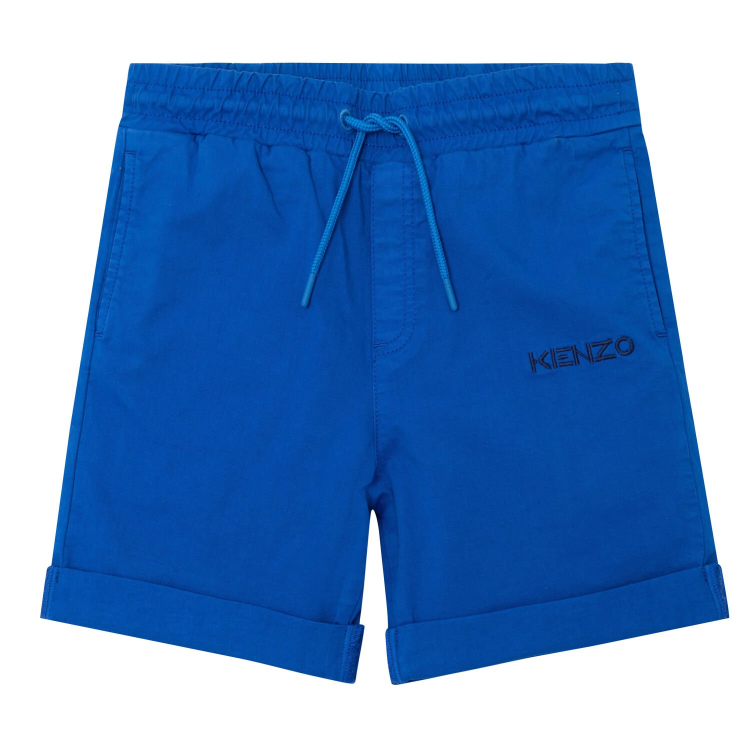 Boys Blue Logo Shorts, 2, hi-res