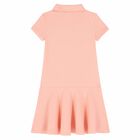 فستان بولو بالشعار باللون الزهرى للبنات , 2, hi-res