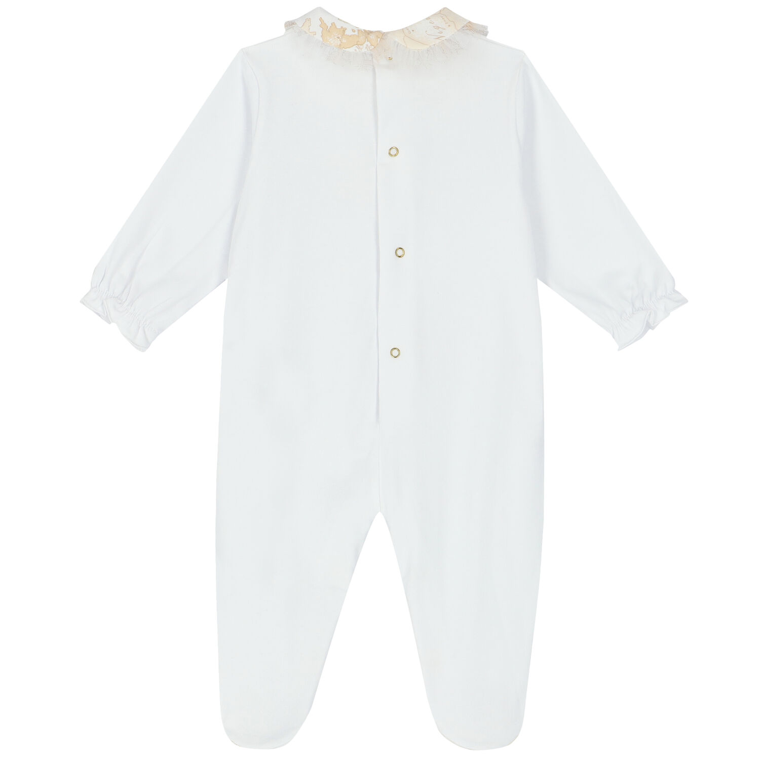 أفرول بالشعار باللون الأبيض للبنات, 1, hi-res