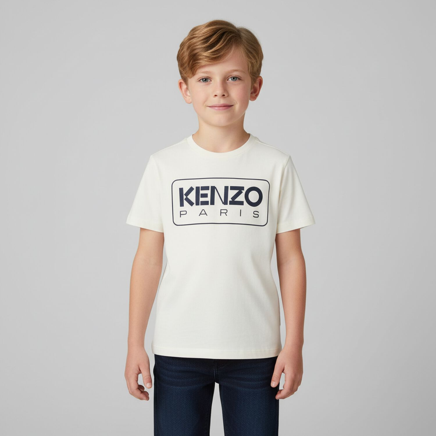 Ivory Logo T-Shirt, 1, hi-res