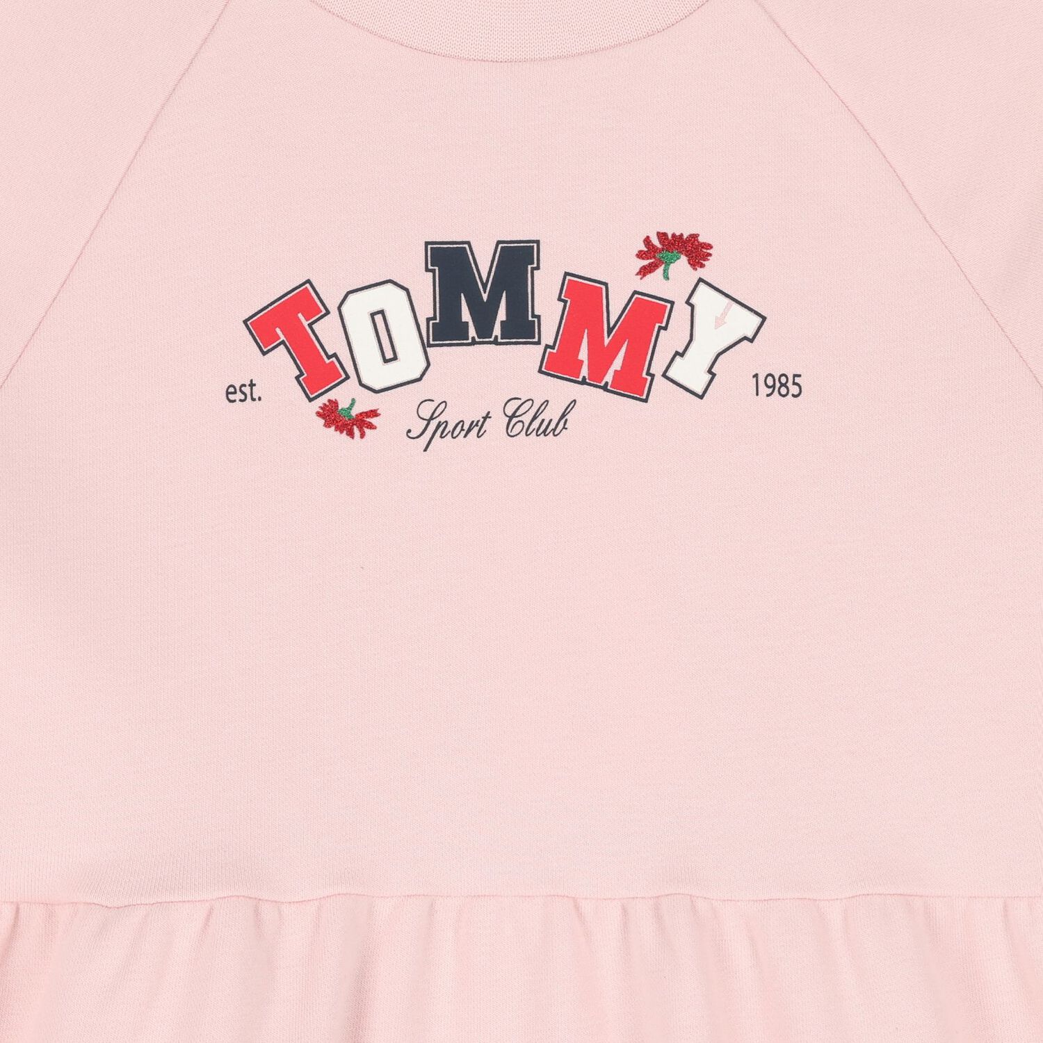 Girls Pink Logo Sweatshirt Dress, 1, hi-res
