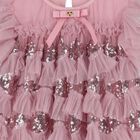 Girls Pink Sequin Tulle Dress, 2, hi-res