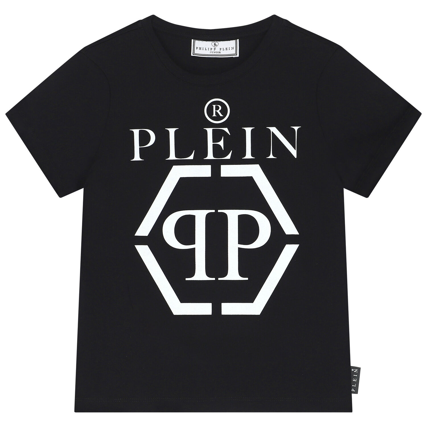 تيشيرت أولاد بالشعار باللون الاسود, 1, hi-res