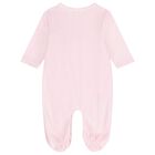 Baby Girls Pink & White Babygrows ( 2 Pack ), 1, hi-res