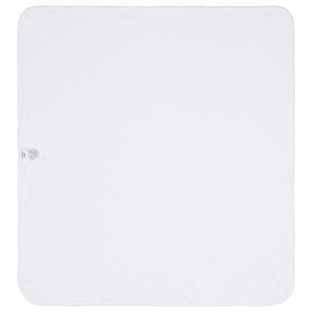 بطانيه بنات مزينه بفيونكات باللون الابيض 