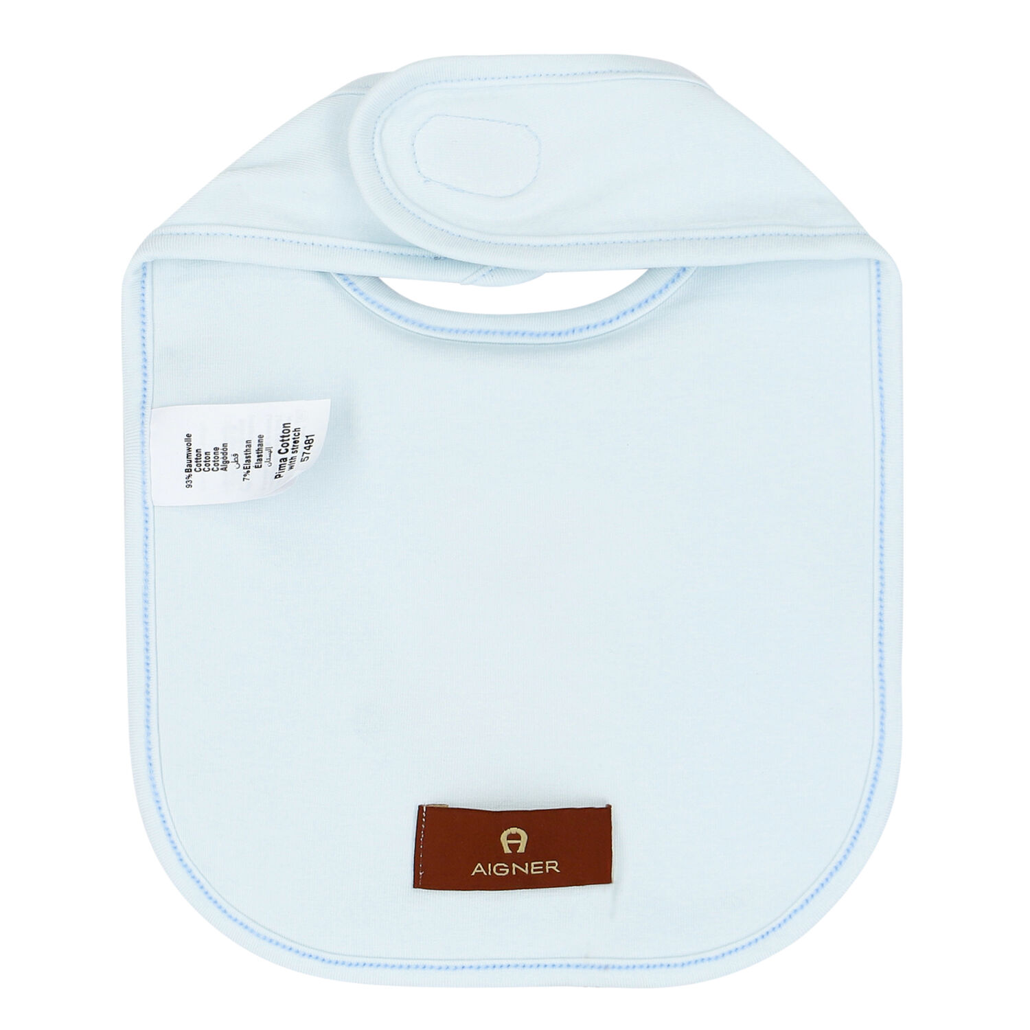 Baby Boys Blue Teddy Logo Bib, 1, hi-res