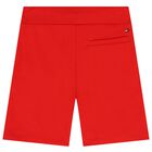 Boys White & Red Logo Shorts Set, 3, hi-res
