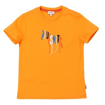 Boys Orange Logo T-Shirt