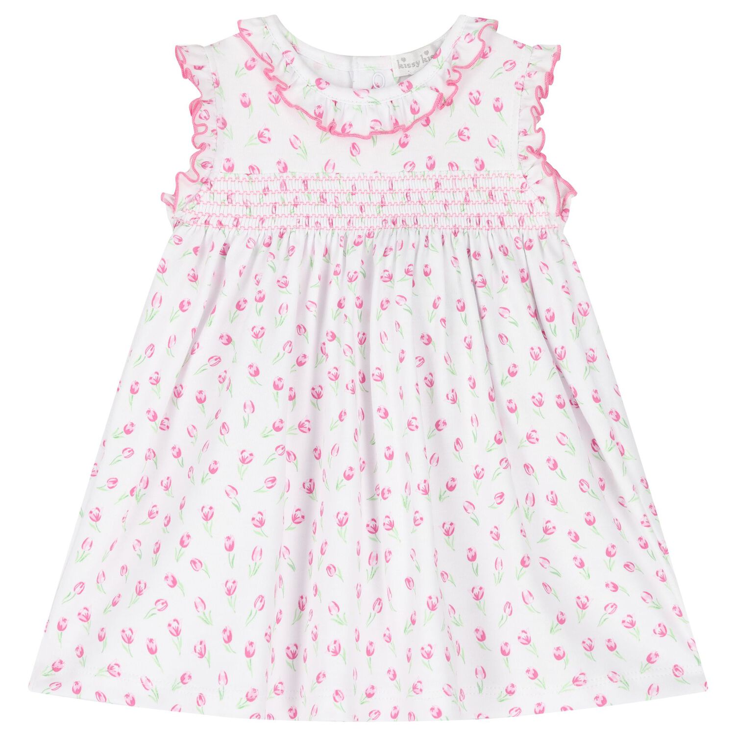 Baby Girls White Tulip Blossoms Dress Set, 1, hi-res image number null