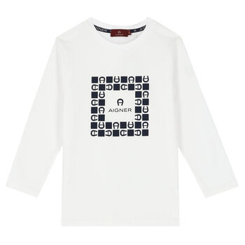 Boys White Logo T-shirt