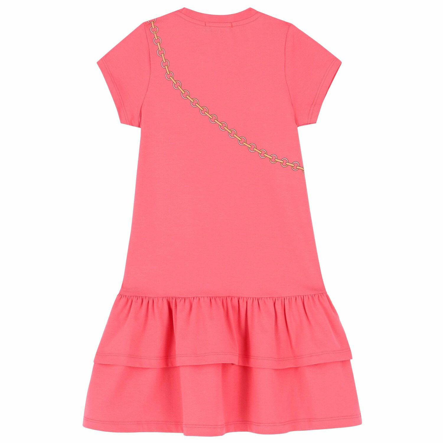 فستان بطبعة حقيبة باللون الزهرى, 1, hi-res