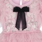 Baby Girls Pink & Black Bow Tulle Greta Dress Set, 1, hi-res