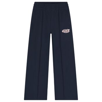 Girls Navy Blue Logo Trousers
