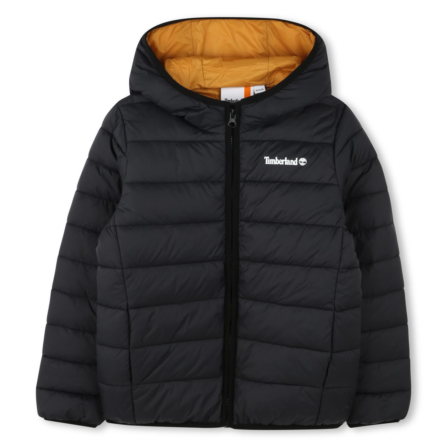Boys Black Logo Puffer Jacket, 1, hi-res image number null