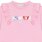 فستان بنات بالشعار بكشكشه باللون الوردى , 1, hi-res