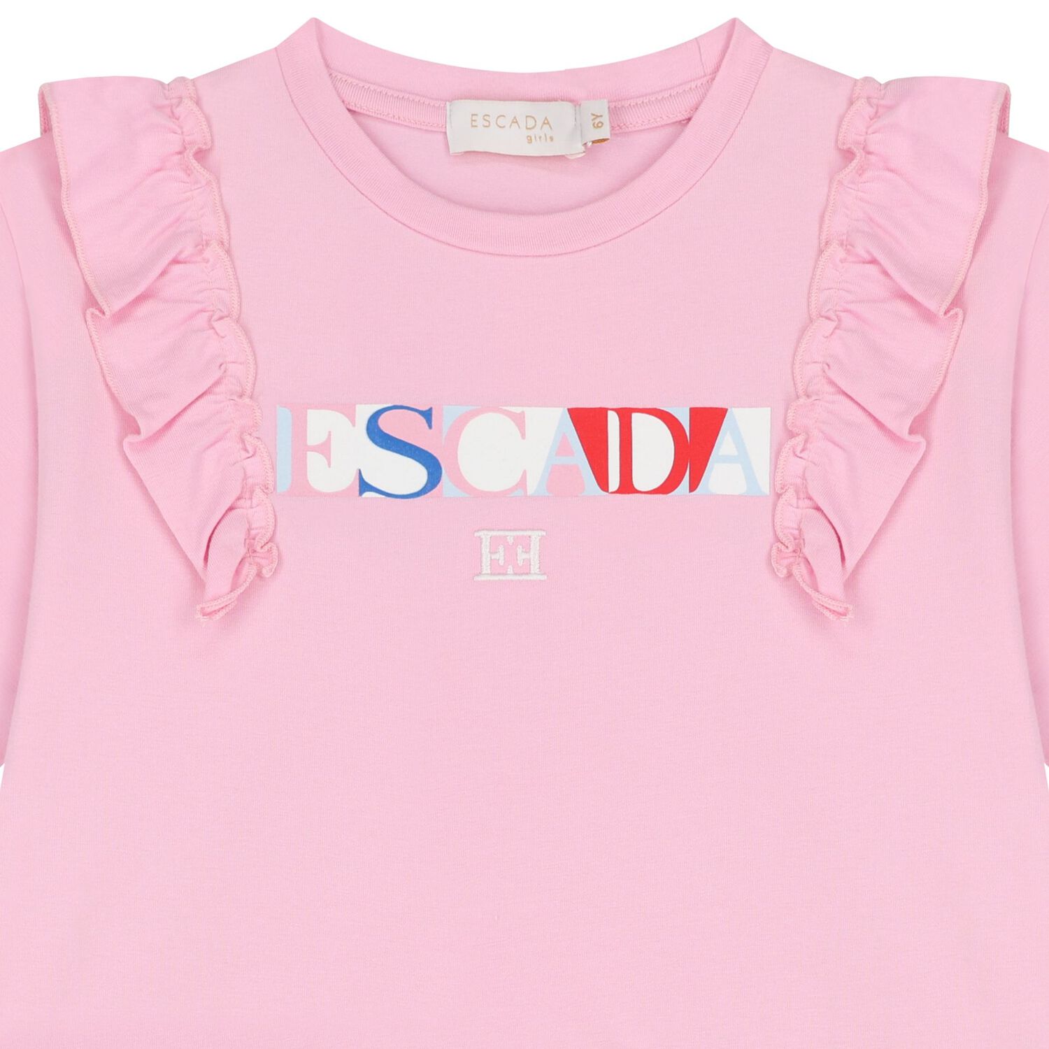 فستان بنات بالشعار بكشكشه باللون الوردى , 1, hi-res