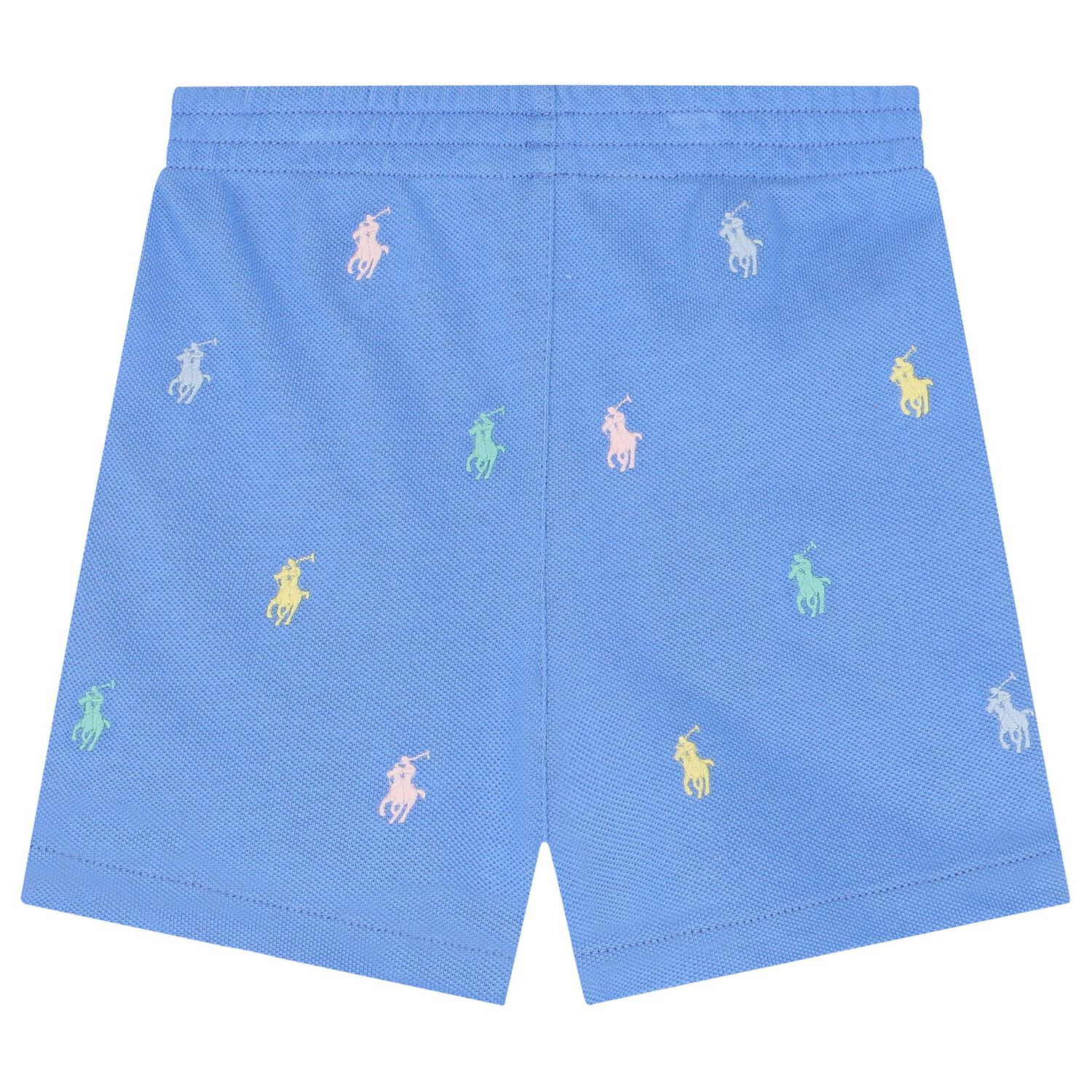 طقم أولاد شورت بالشعار باللون الزهري والأزرق, 1, hi-res