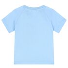 Blue & Grey Trefoil Logo Shorts Set, 1, hi-res