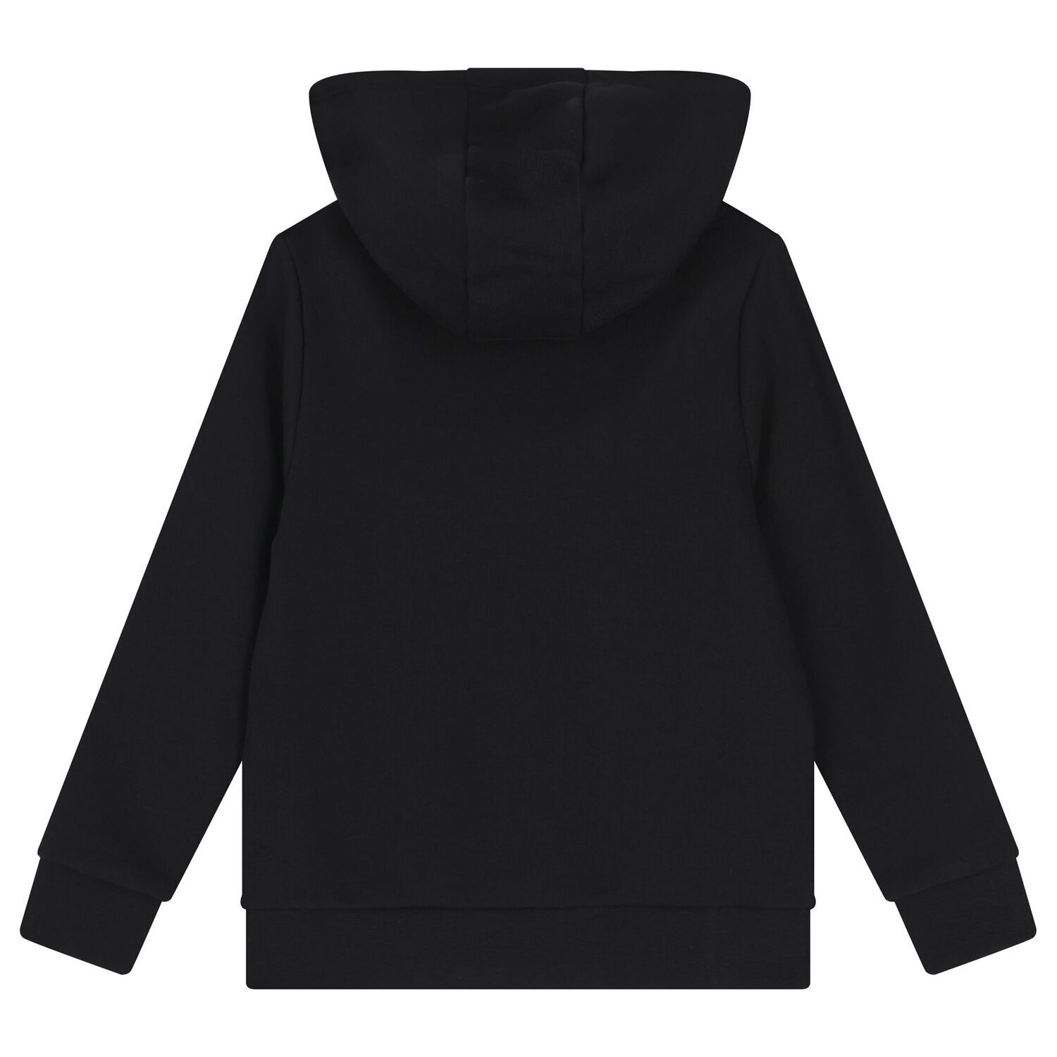 Boys Black Logo Hooded Top, 1, hi-res