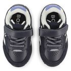 Boys Mini Me Black Logo Trainers, 1, hi-res
