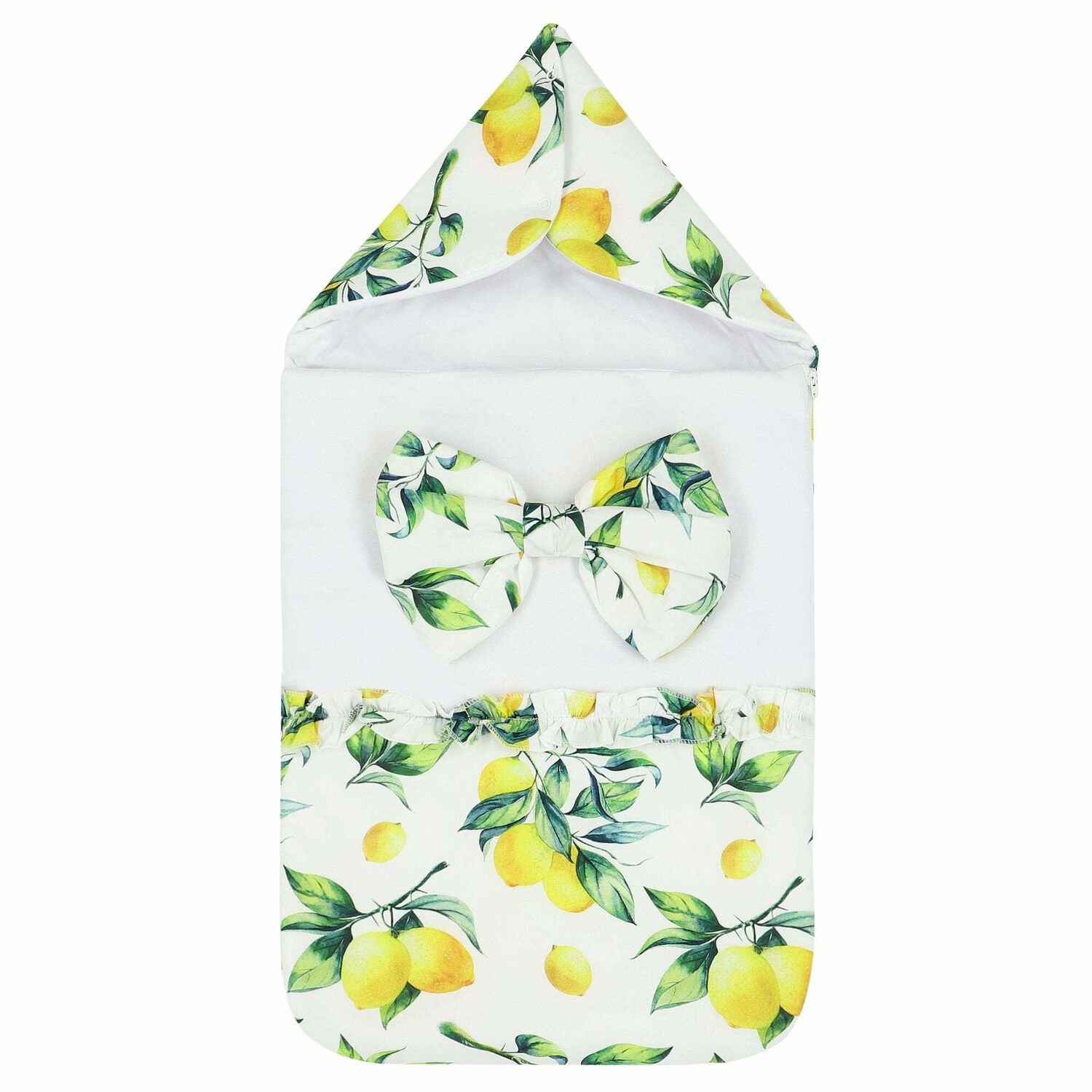 مدس بطبعة الليمون باللون الابيض للبنات, 1, hi-res image number null