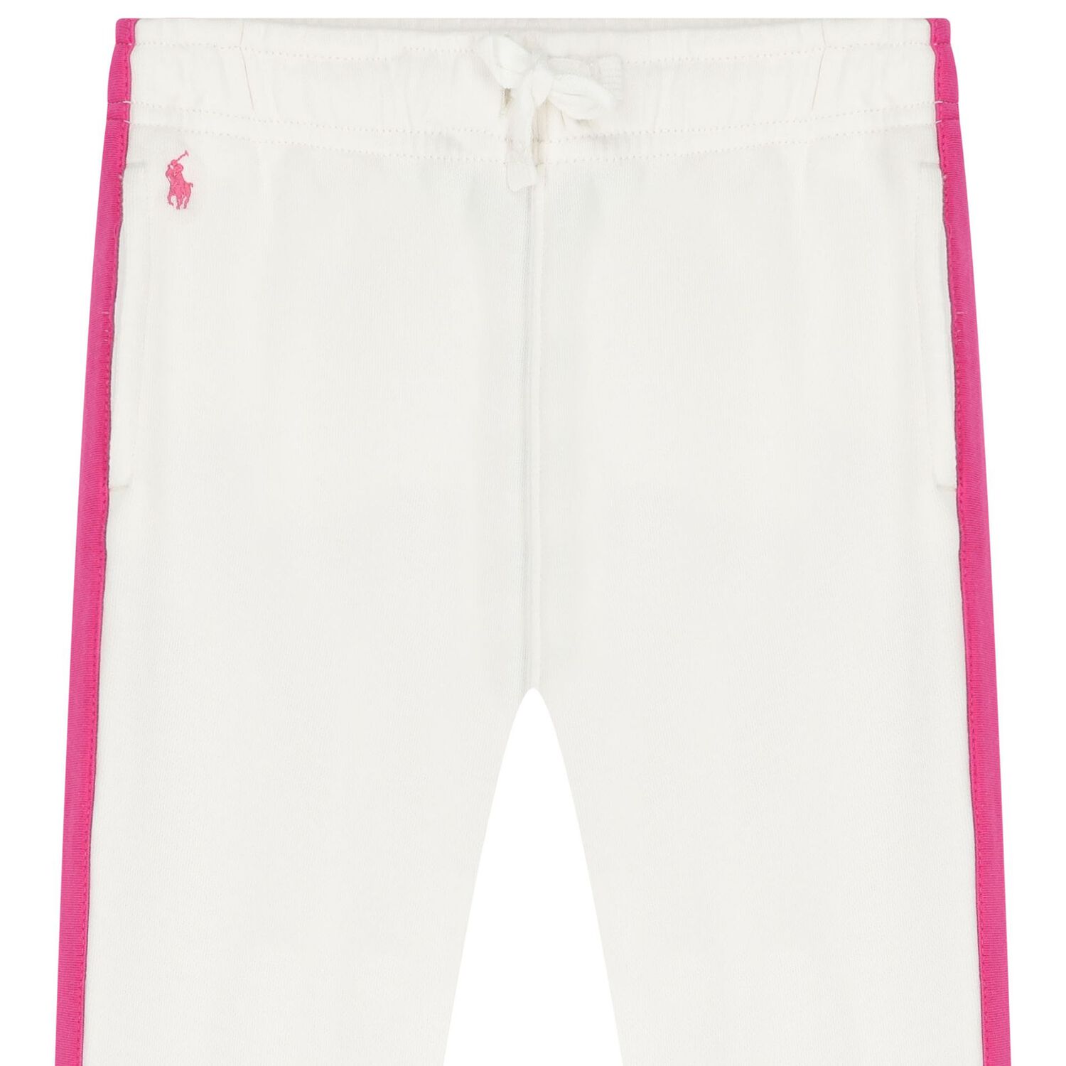 Girls White & Pink Logo Joggers, 1, hi-res image number null