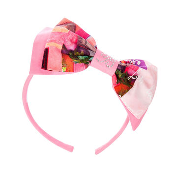Girls Pink Bow Hairband