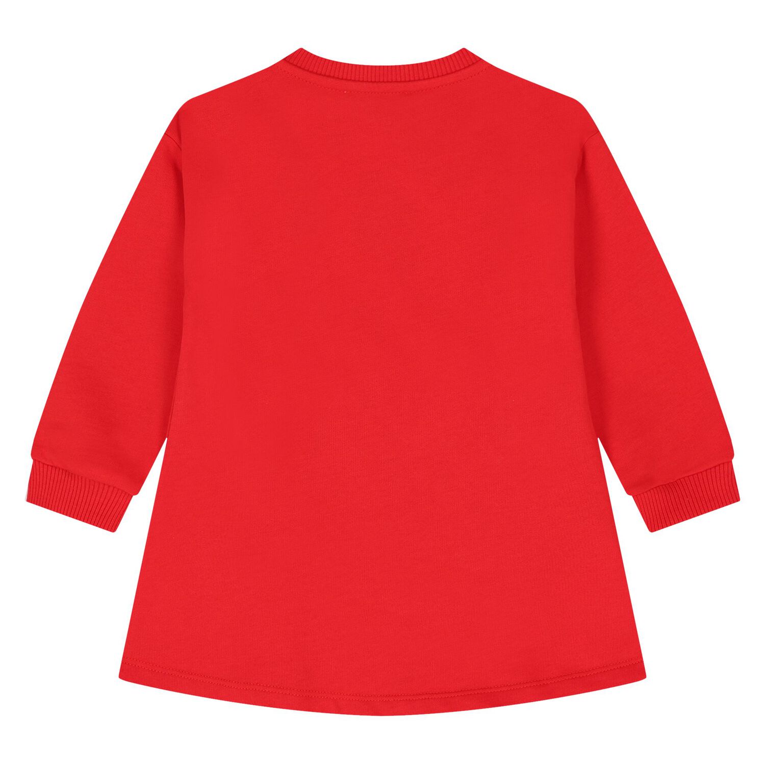 Younger Girls Red Teddy Bear Logo Dress, 2, hi-res