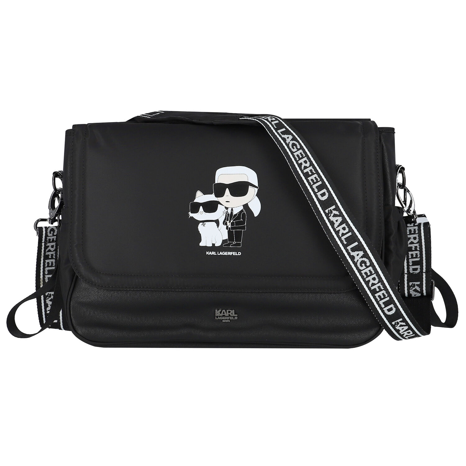 Black Logo Baby Changing Bag, 1, hi-res image number null