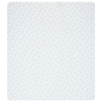 Magnolia Baby Baby Boys White and Blue Stork Print Blanket, 3 Baby Boys White and Blue Stork Print Blanket