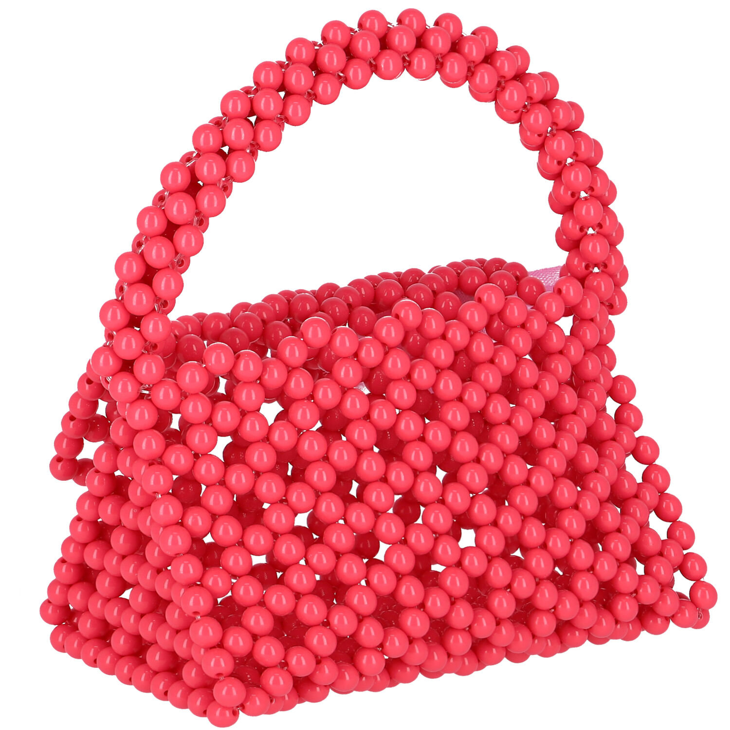 Girls Pink Beaded Handbag, 1, hi-res image number null