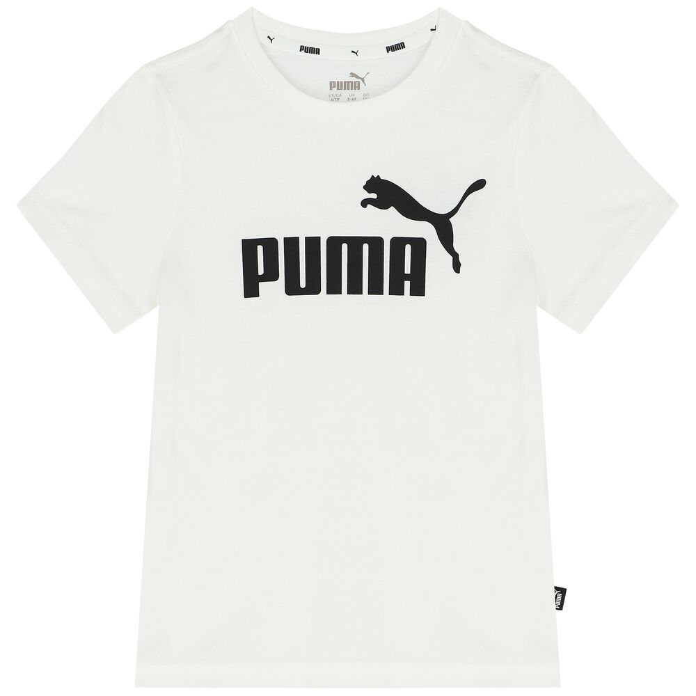 Puma Boys White Logo T-Shirt | Junior Couture UAE