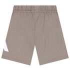 Beige Logo Shorts Set, 1, hi-res