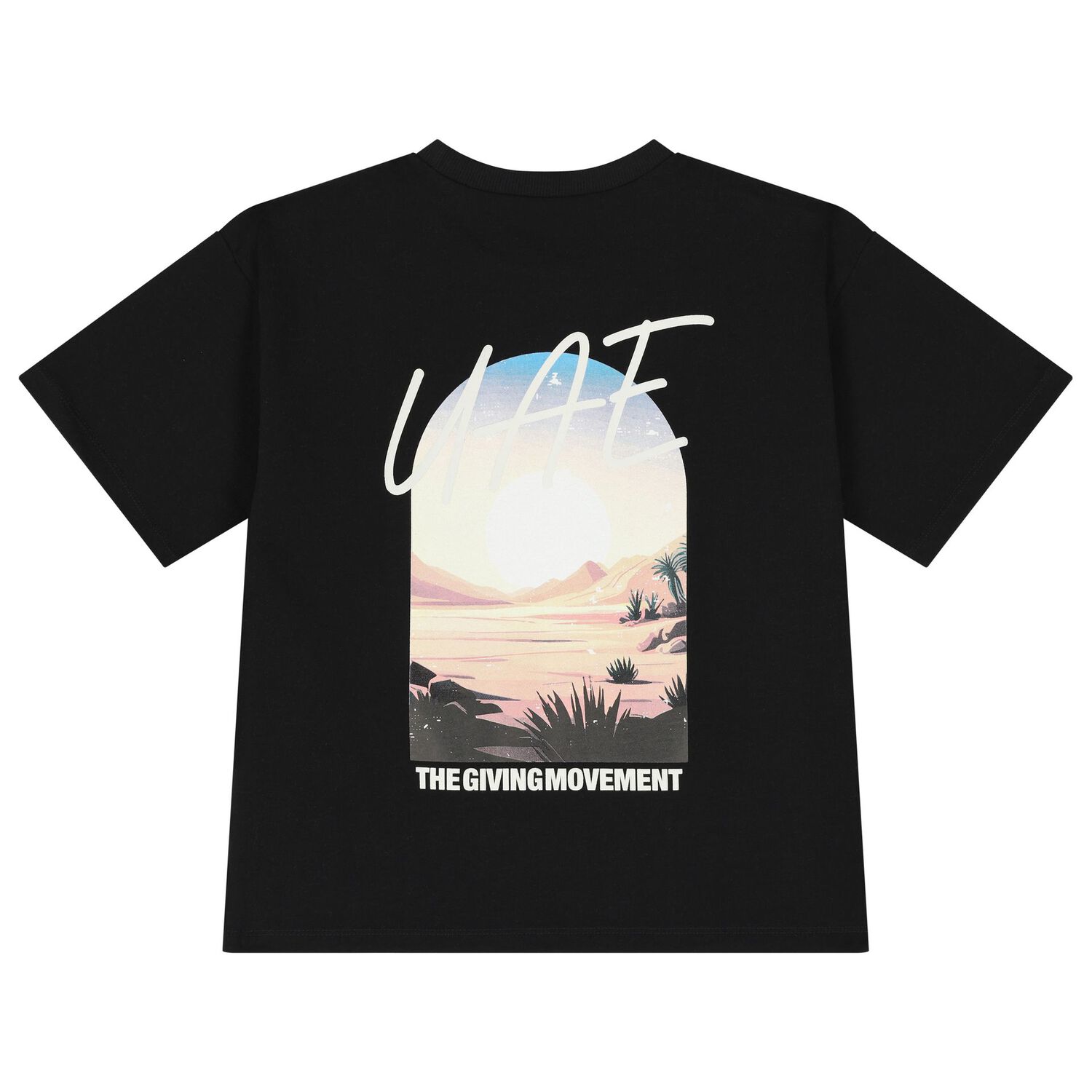 Black Oversized UAE Graphic T-Shirt, 2, hi-res