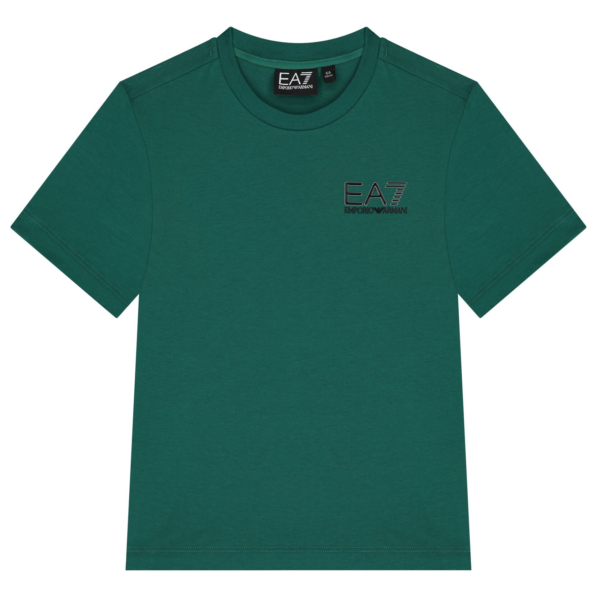 EA7 Emporio Armani Boys Green Logo T Shirt Junior Couture UAE