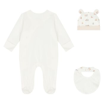 Ivory & Beige Babygrow Gift Set (3 Piece)