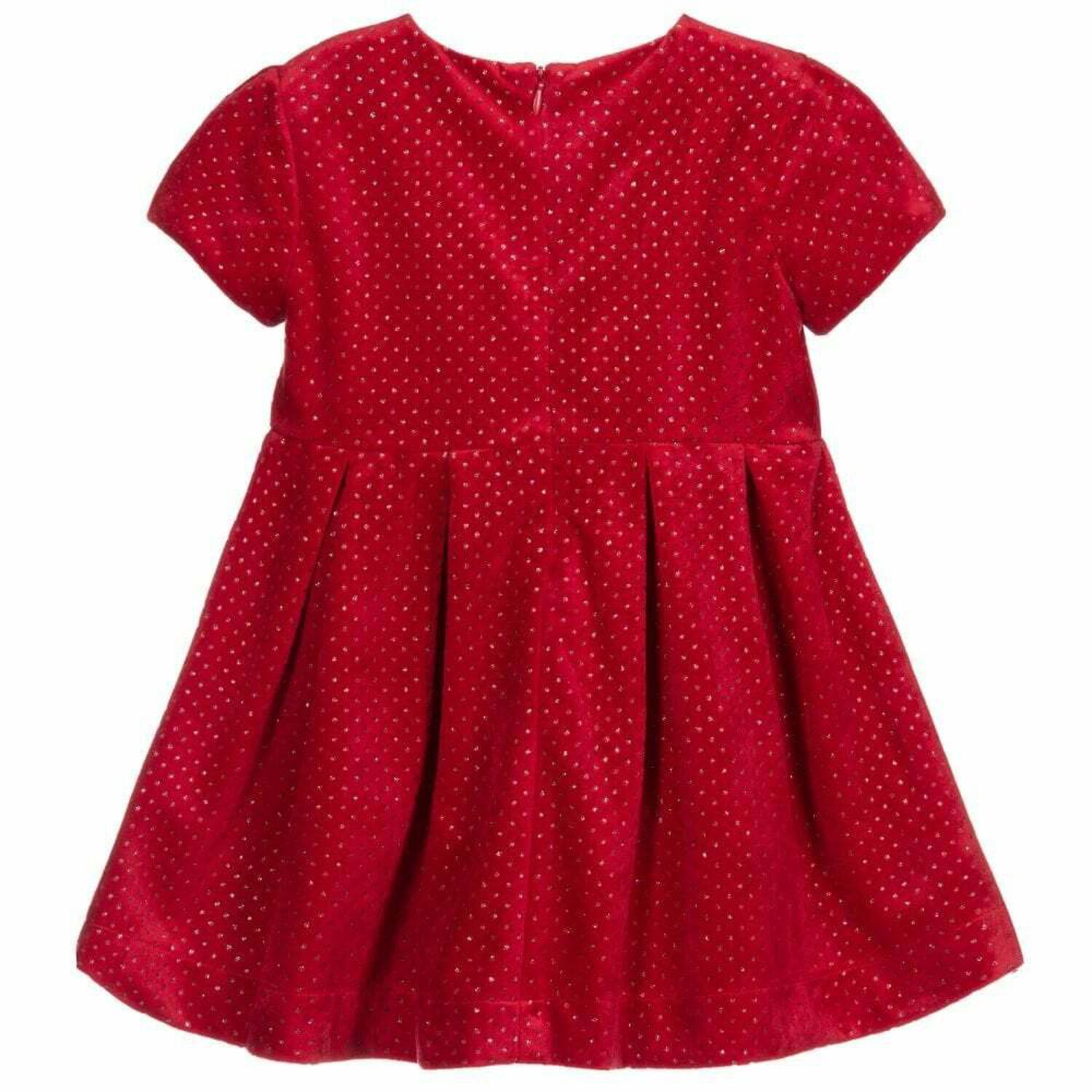 Girls Red Sparkle Dress, 1, hi-res