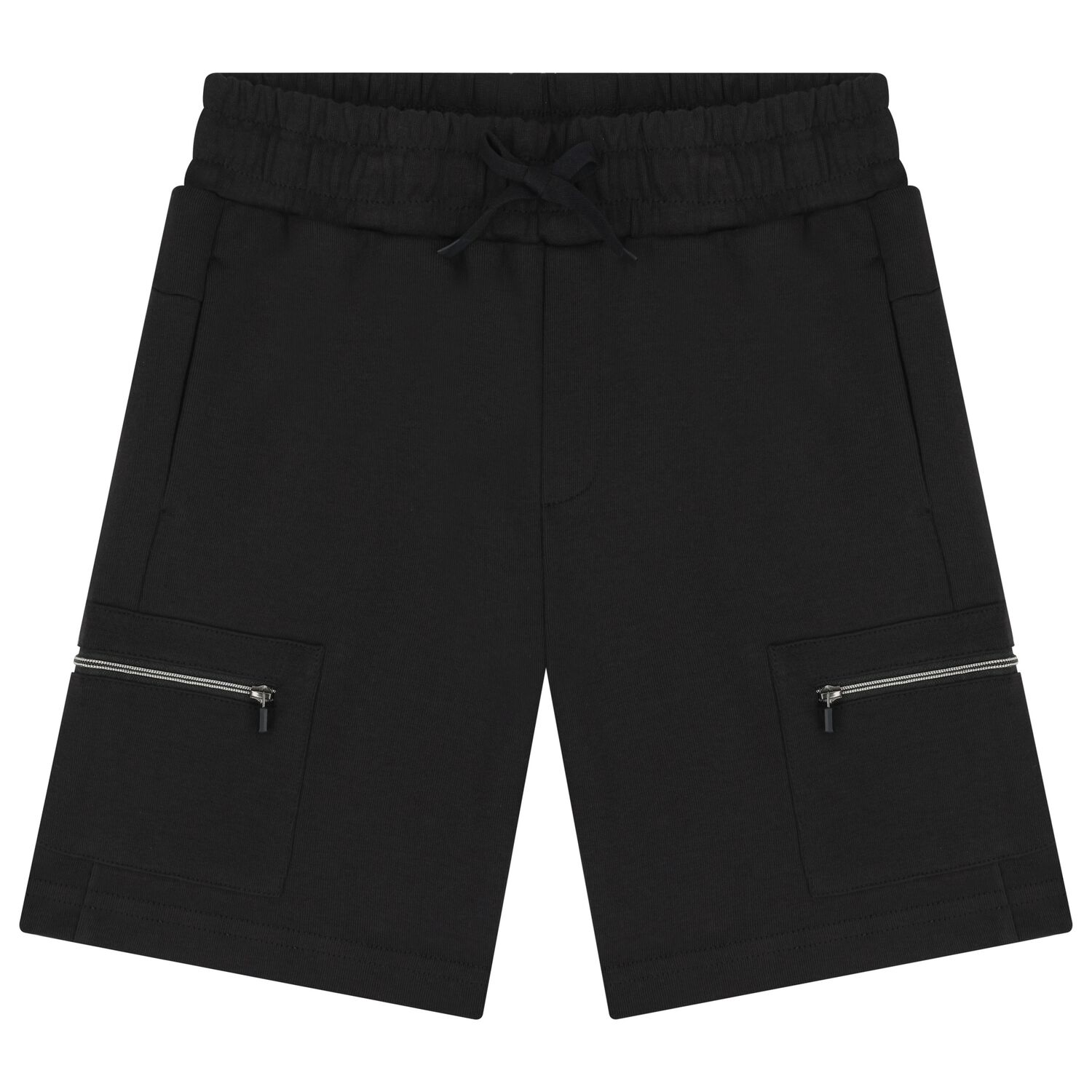Boys Black Shorts, 1, hi-res
