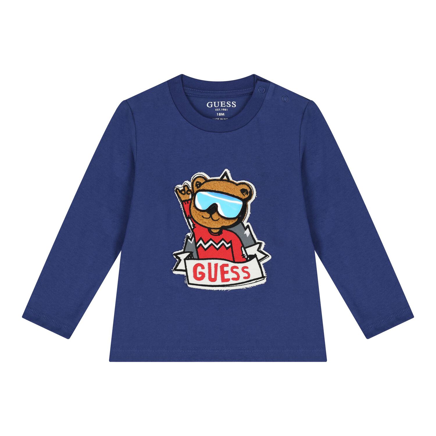 طقم بنطلون للأولاد بشعار تيدي باللون الأزرق , 1, hi-res