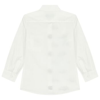 قميص اولاد بالشعار باللون الابيض 