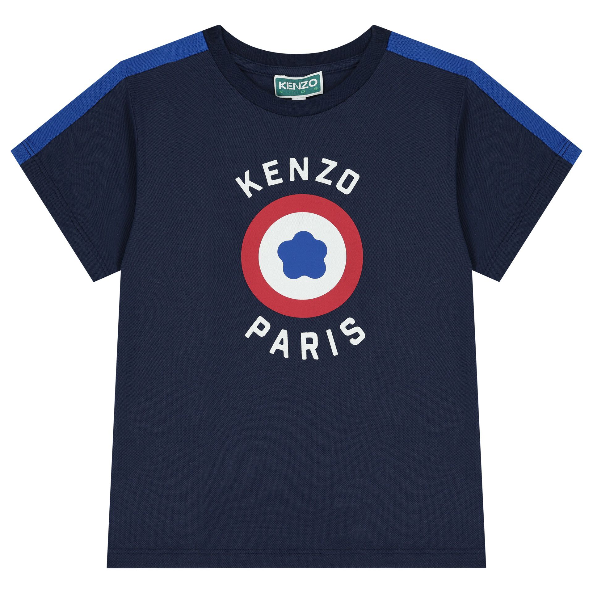 KENZO KIDS Navy Blue Target Logo T Shirt Junior Couture UAE