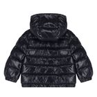 Younger Boys Navy Blue Logo Puffer Jacket, 1, hi-res