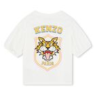 Girls Ivory Tiger Logo T-Shirt, 1, hi-res
